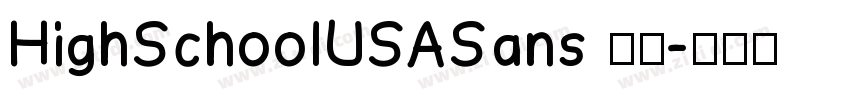 HighSchoolUSASans 普通字体转换